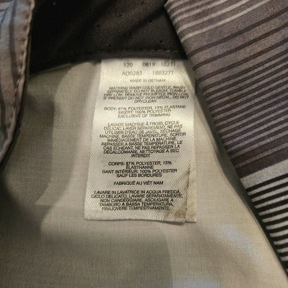 Columbia Men's Board Shorts Swim Trunks Black & Gray Striped Size 36 - Picture 4 of 11